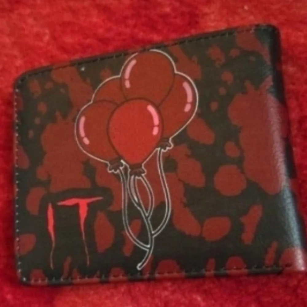 New It clown pennywise Halloween horror leather wallet